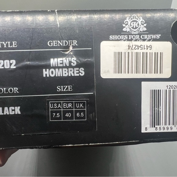 Shoes for Crews Black Label Leather Loafers Chef Shoes Size 7.5 New - Picture 9 of 9